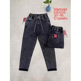 Джинси жіночі D82035 black р.30-36 "Vanver" недорого оптом від прямого постачальника