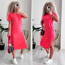 Сукня літня жіноча 2065 coral р.42-50 "LINDA" недорого оптом від прямого постачальника