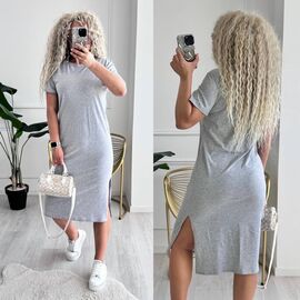 Сукня літня жіноча 2065 grey р.42-50 "LINDA" недорого оптом від прямого постачальника