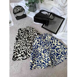 Фотография Шорты женские 9059 beige-blue р.42-48 "LINDA" недорого оптом от прямого поставщика