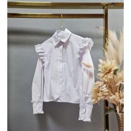 Фотография Блузка детская на девочку 599 white р.152-170 "Delfinka" недорого оптом от прямого поставщика