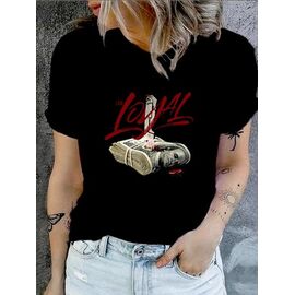 футболка жіноча 1067 black р.S-XL "Madoka" недорого оптом від прямого постачальника