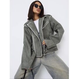 Куртка жіноча демісезонна DM2456 grey р.S-L "Dorimodes" недорого оптом від прямого постачальника