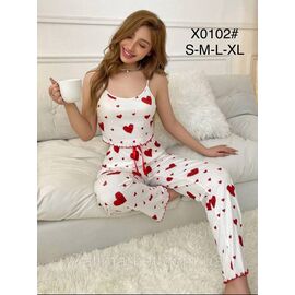 Фотография Пижама женская топ+штаны р-ры S-XL(2цв) "FLOWER" купить недорого от прямого поставщик