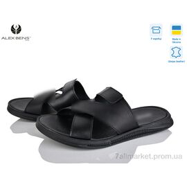 Фотография Шлепки мужские пляжные Лето Di2 чорний (8 пар р.40-45) "Alex Bens" недорого оптом от прямого поставщика