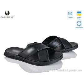 Фотография Шлепки мужские пляжные Лето P1 чорний (8 пар р.40-45) "Alex Bens" недорого оптом от прямого поставщика