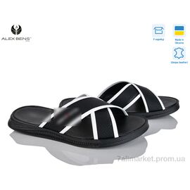 Шльопанці чоловічі пляжні Літо T3 чорний (8 пар р.40-45) "Alex Bens" недорого оптом від прямого постачальника
