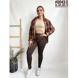 Лосини з подвійним стягувальним поясом і пушапом сідниць розмірний ряд XL, 2XL, 3XL "PARTNERS"