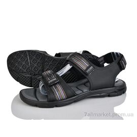 Сандалії чоловічі літні Літо 3805E black (8 пар р.41-46) "Rama" недорого оптом від прямого постачальника