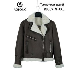 Фотография Куртка женская зимняя W8809 d.brown р.S-2XL "Immei" недорого оптом от прямого поставщика