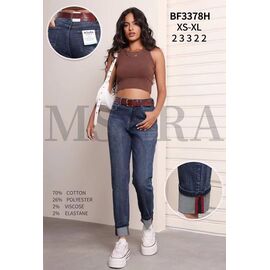 Фотография Джинсы женские BF3378H blue р.XS-XL "Miss Kurry" недорого оптом от прямого поставщика