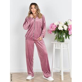 Фотография Спортивний костюм жіночий на блискавці велюр прямі штани норма 42,44,46 (3цв) "NOWEMBER"