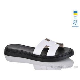 Шльопанці жіночі полегшені Літо 501-1 білий к.чорн.під. (6 пар р.37-41) "Sali" недорого оптом від прямого постачальника