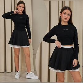 Светер Дитячий на дівчинку 0446 black р.152-164 "Moda school" недорого оптом від прямого постачальника