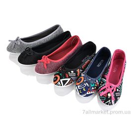 Балетки жіночі зручні Літо 0155 mix (48 пар р.36-41) "SANLIN" недорого оптом від прямого постачальника