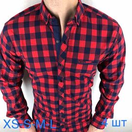 Сорочка чоловіча ND299 red р.42-48 "EMRE" недорого оптом від прямого постачальника