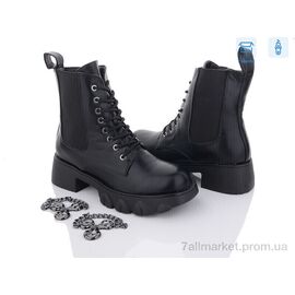 Фотография Ботинки женские стильные Весна/осень 02320-1A (6 пар р.36-40) "Захар-Gold" недорого оптом от прямого поставщика