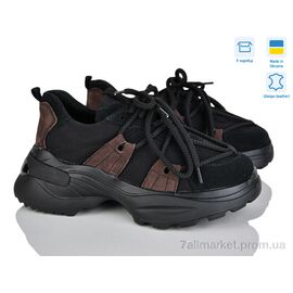 Фотография Кроссовки женские модные Весна/осень 76 ч.нуб. (6 пар р.36-40) "Мрія" недорого оптом от прямого поставщика