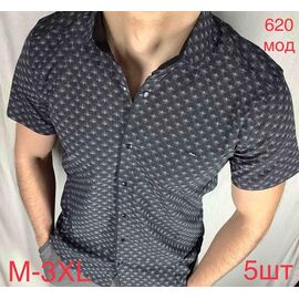Сорочка чоловіча літня N620 black р.46-54 "EMRE" недорого оптом від прямого постачальника