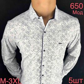 Сорочка чоловіча N650-2 white р.46-54 "EMRE" недорого оптом від прямого постачальника