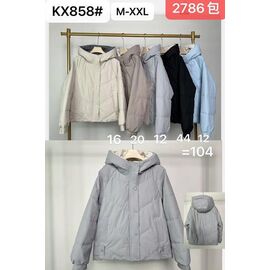Куртка жіноча демісезонна KX858-20 grey р.42-48 "Dorimodes" недорого оптом від прямого постачальника