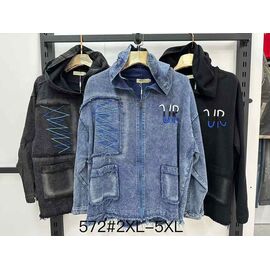 Фотография Куртка женская демисезонная 572 d.grey р.2XL-5XL "Immei" недорого оптом от прямого поставщика