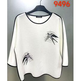 Светр жіночий 9496 white р.52-62 "Immei" недорого оптом від прямого постачальника