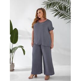 Фотография Костюм женский 802 grey р.50-60 "ZLATA" недорого оптом от прямого поставщика