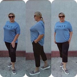 Фотография Костюм женский BT228 l.blue р.52-60 "ZLATA" недорого оптом от прямого поставщика