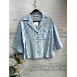 Сорочка жіноча літня 8559 l.blue р.S-L "SHEPARIS" недорого оптом від прямого постачальника