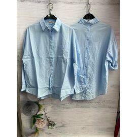 Сорочка жіноча літня 8567 l.blue р.S-L "SHEPARIS" недорого оптом від прямого постачальника