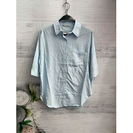 Сорочка жіноча літня 8576 l.blue р.S-L "SHEPARIS" недорого оптом від прямого постачальника