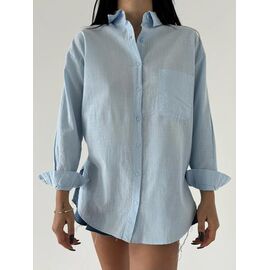 Сорочка жіноча 8584 l.blue р.S-L "SHEPARIS" недорого оптом від прямого постачальника