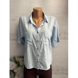 Фотография Рубашка женская летняя 8591 l.blue р.S-XL "SHEPARIS" недорого оптом от прямого поставщика