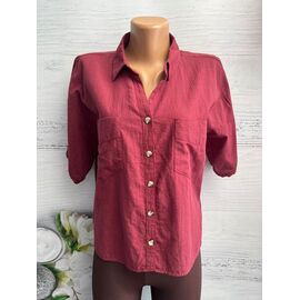 Фотография Рубашка женская летняя 8592 wine р.S-XL "SHEPARIS" недорого оптом от прямого поставщика