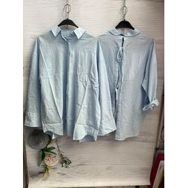 Фотография Рубашка женская 8594 l.blue р.S-L "SHEPARIS" недорого оптом от прямого поставщика