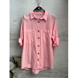 Фотография Рубашка женская 8598 pink р.S-L "SHEPARIS" недорого оптом от прямого поставщика