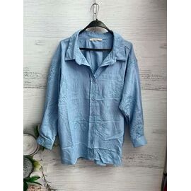 Фотография Рубашка женская 8611 l.blue р.one size "SHEPARIS" недорого оптом от прямого поставщика