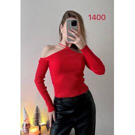 Светр жіночий 1400 red р.42-46 "FSN" недорого оптом від прямого постачальника