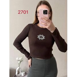 Светр жіночий 2701 brown р.42-46 "FSN" недорого оптом від прямого постачальника