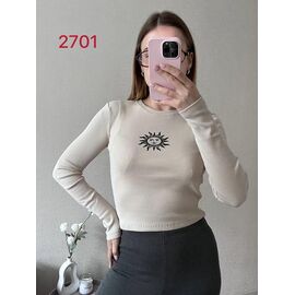 Светр жіночий 2701 l.beige р.42-46 "FSN" недорого оптом від прямого постачальника