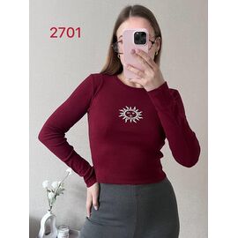 Светр жіночий 2701 wine р.42-46 "FSN" недорого оптом від прямого постачальника