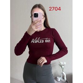 Светр жіночий 2704 wine р.42-46 "FSN" недорого оптом від прямого постачальника