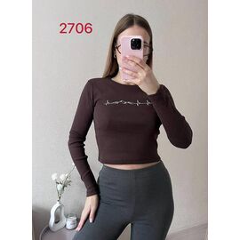 Светр жіночий 2706 brown р.42-46 "FSN" недорого оптом від прямого постачальника