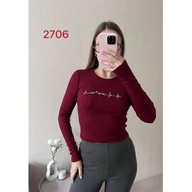 Светр жіночий 2706 wine р.42-46 "FSN" недорого оптом від прямого постачальника