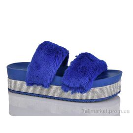 Шльопанці жіночі полегшені Літо 39641-5 синий (12 пар р.36-41) "DeMur" недорого оптом від прямого постачальника