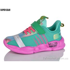 Кросівки дитячі модні Весна/осінь A02-033 green (6 пар р.31-36) "Super Gear" недорого оптом від прямого постачальника