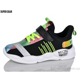 Кросівки дитячі модні Весна/осінь A01-033 black (6 пар р.31-36) "Super Gear" недорого оптом від прямого постачальника