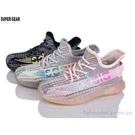 Кросівки дитячі модні Літо D2108 mix (6 пар р.29-30) "Super Gear" недорого оптом від прямого постачальника