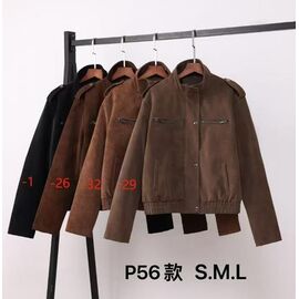 Куртка жіноча демісезонна P56-26 brown р.S-L "Yafeier" недорого оптом від прямого постачальника